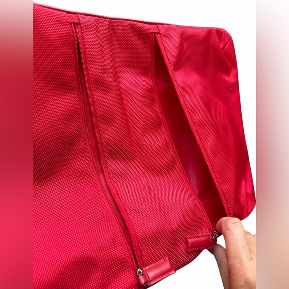 Prada Sport Linea Rossa Red Nylon Travel Organizer Zip Pouch - Picture 7 of 9